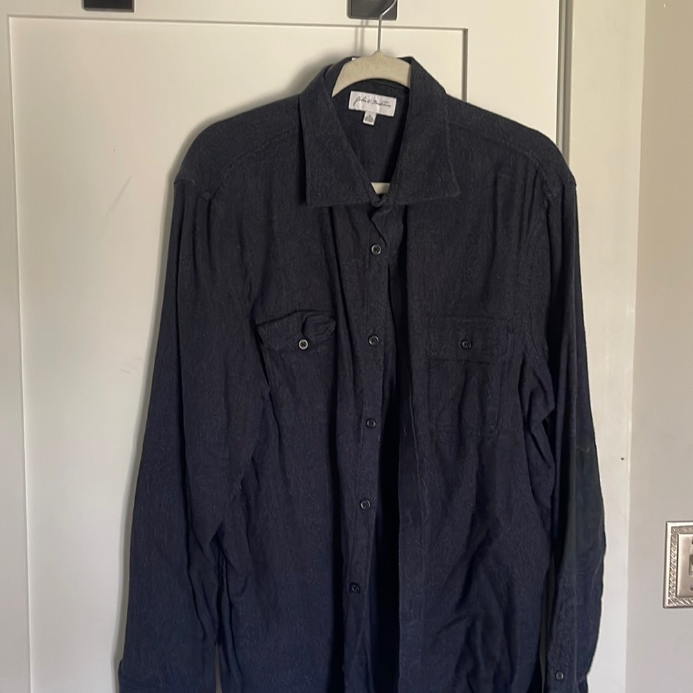 John W. Nordstrom Navy Button Up